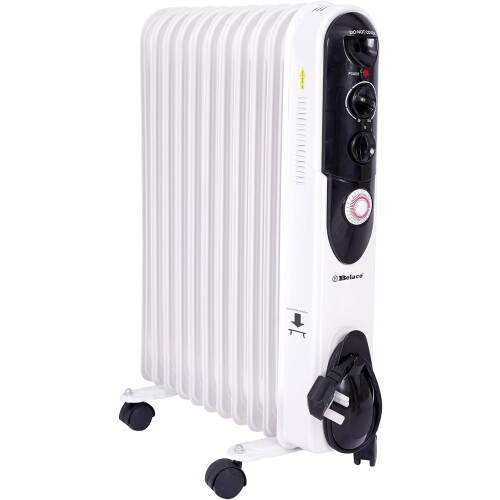 Belaco Oil Filled Radiator, With Timer, Portable 2500w
