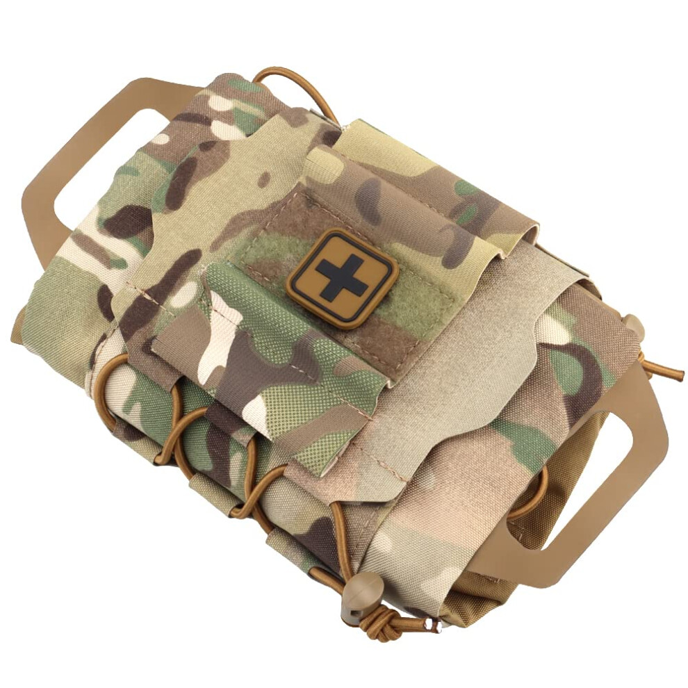 Mini IFAK Med Pouch, Micro Trauma Pouch, Rapid Deploy MOLLE Medical Kit, Empty First Aid Pouch BP-87, Compact Size