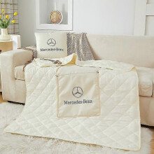 1 Packung Leinen-Kissendecke, heißgeprägt mit Mercedes-Benz-Logo, Kissendecke, doppelt verwendbar, fürs
