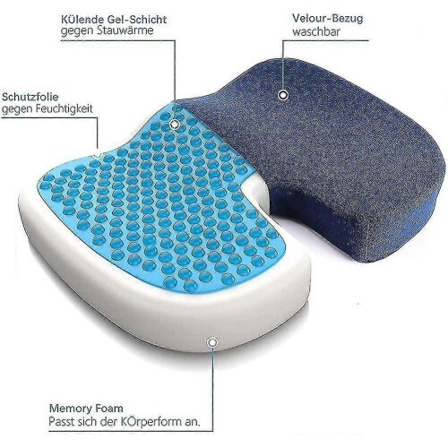 Cuscino ergonomico con gel, cuscino ortopedico, cuscino in memory foam 1
