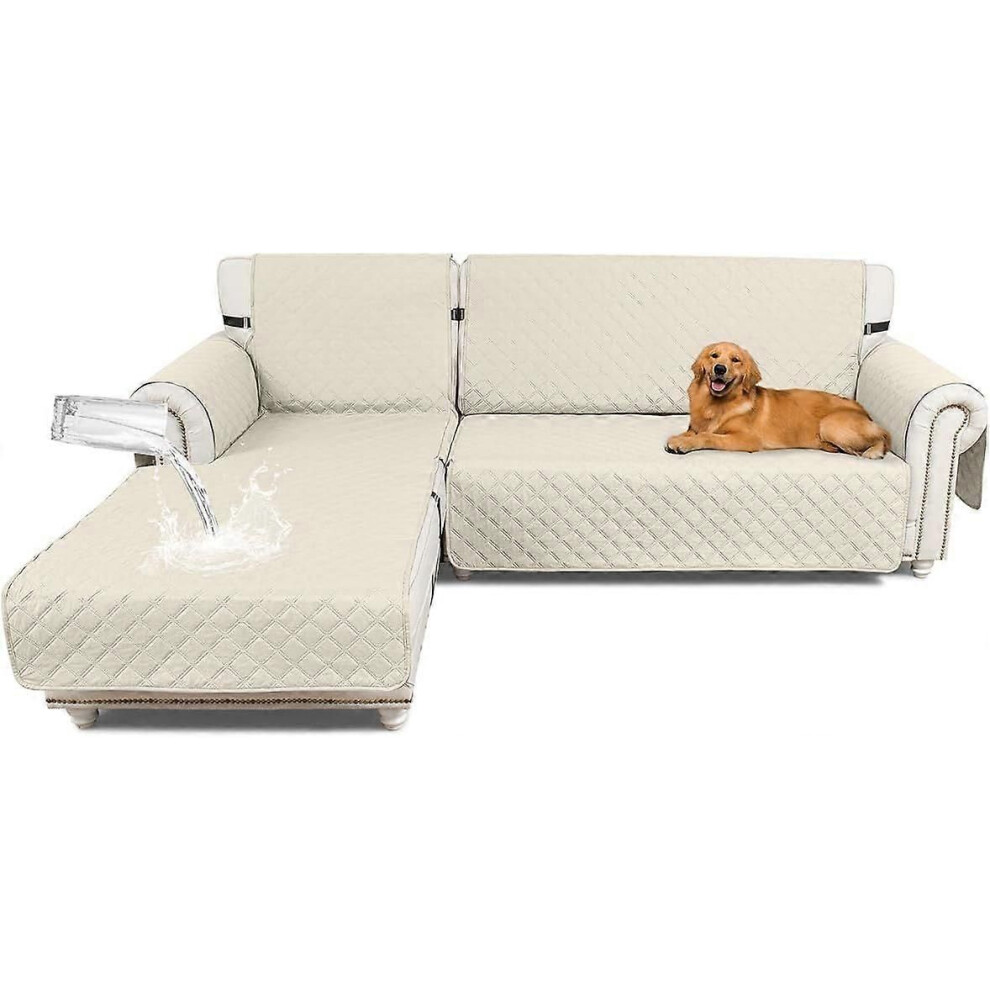 Upgraded Sectional Couch Covers 100% Waterproof L Shaped Sofa Slipcover