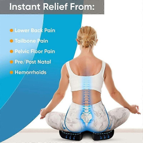 Cuscino per sedia da ufficio - Cuscino rigido in memory foam per coccige - Coccige, sciatica, dolore 2