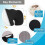 Cuscino per sedia da ufficio - Cuscino rigido in memory foam per coccige - Coccige, sciatica, dolore 2