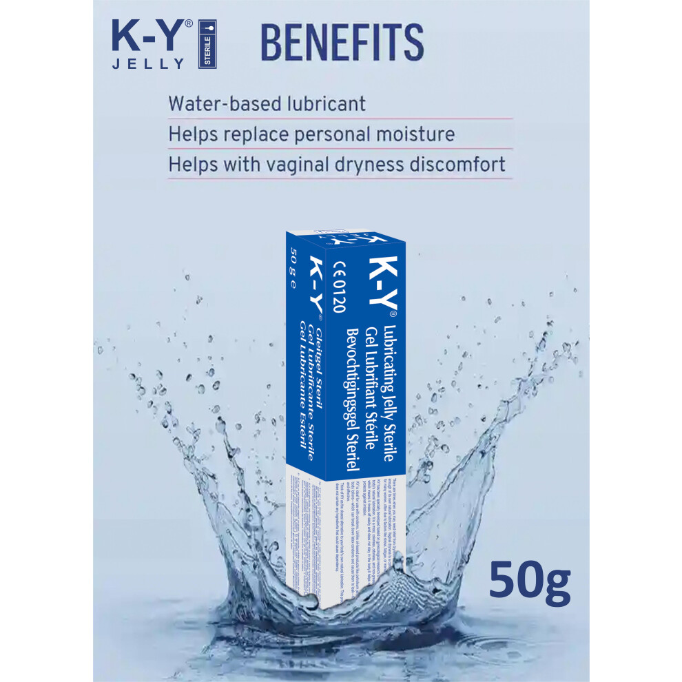 K-Y Jelly Water-Based Personal Lubricant |Sweet Sensation for Passionate Moments, Smooth Sex Experience - 50g