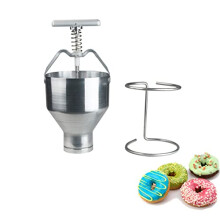 Batter Dispenser Stainless Steel Manual Donut Depositor with 6 Adjustable Thicknesses for Home and Commercial Baking