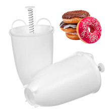 2pcs Manual Doughnut Maker Mold Set for Homemade Desserts - Lightweight Portable Donut Moulds for Easy Outdoor Baking