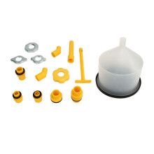 15Pcs Coolant Funnel Kit Car Yacht Boat Sliver