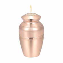 Candle Holder Urns for Ashes - Rose Design Pet and Human Cremation Urn Keepsake, Durable Material, 6-Inch Size