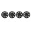 4 Pcs 14 Inch Automobile Hubcap Matte Black Wheel 8
