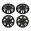 4 Pcs 14 Inch Automobile Hubcap Matte Black Wheel 10