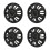 4 Pcs 14 Inch Automobile Hubcap Matte Black Wheel 7