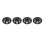 4 Pcs 14 Inch Automobile Hubcap Matte Black Wheel 3