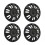 4 Pcs 14 Inch Automobile Hubcap Matte Black Wheel 5