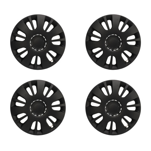 4 Pcs 14 Inch Automobile Hubcap Matte Black Wheel