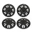 4 Pcs 14 Inch Automobile Hubcap Matte Black Wheel 9