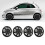 4 Pcs 14 Inch Automobile Hubcap Matte Black Wheel 12