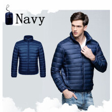(M-Marineblau) Winter Herren Daunenjacke Ultraleichte Daunenjacke Herren Windbreaker Federjacke Mann