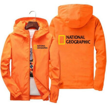 (Asiatische Größe-5xL-Orange-1) Nationals Geographics Herrenjacke