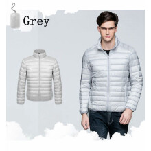 (XL-Grau) Winter Herren Daunenjacke Ultraleichte Daunenjacke Herren Windbreaker Federjacke Mann Leicht