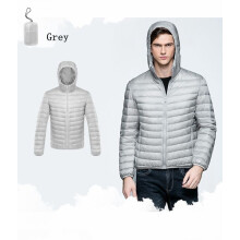 (L-grau)NewBang Daunenmantel Herren Ultraleichte Daunenjacke Herren Warme Jacken Windbreaker Leichter