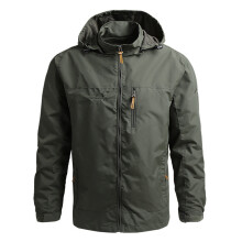(Europäische Größe M-Army Green) Windbreaker Herren Taktische Jacke Wasserdicht Outdoor Kapuzenmantel