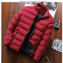 (5xL-Rot) Herren High-End Casual Stickerei Mantel Herbst und Winter Herren Business Jacke 2025 Neue