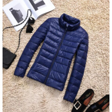 (XXXL - Bleu marine) Doudoune fine et ultra-légère grande taille 90 % pour femme, collection automne-hiver