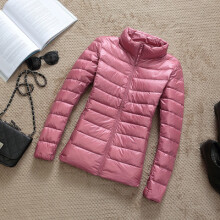 (xxxL-Rose) Doudoune fine et ultra-légère grande taille 90 % pour femme, automne-hiver 2025, coupe ajustée,