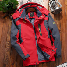(4XL-Rot) Plus Größe 7XL 8XL 9XL Winter Warme Jacke Männer Casual Dicken Samt Parka Fleece Mantel Outwear