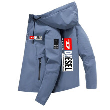 (xxL-5) Frühling und Herbst Outdoor-Sport Angeln dünne Jacke koreanischen Casual Trend Print mit Kapuze