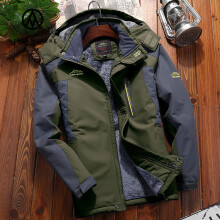 (2xL-Armeegrün) Übergröße 7XL 8XL 9XL Warme Winterjacke für Herren, lässig, dicker Samt, Parka, Fleecemantel,