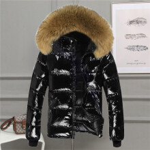 (M 53-57kg-negro) Chaqueta acolchada de algodón brillante para hombre, modelo Big Fur 2025, nueva colección