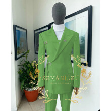 (4xLEU58 o US48 - verde amy) Novedades en trajes y blazers: Trajes de boda para hombre, diseño de pantalón
