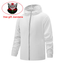 (S-blanco)S-7XL Cortavientos para senderismo, camping, chaqueta impermeable, abrigo reflectante, ropa