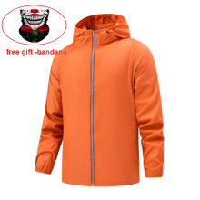 (S-naranja)S-7XL Cortavientos para senderismo, camping, chaqueta impermeable, abrigo reflectante, ropa
