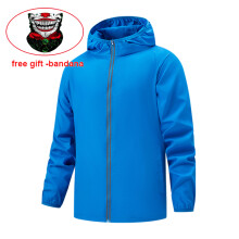 (M-azul real)S-7XL Cortavientos para senderismo, camping, chaqueta impermeable, abrigo reflectante,