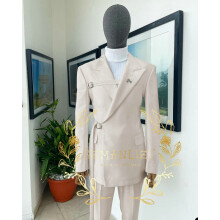 (SEU46 o US36 - beige) Novedades en trajes y blazers. Trajes de boda para hombre 2025. Diseño de chaqueta