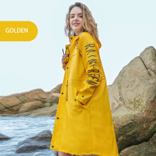 (xxL-W-GOLDEN) Impermeable Rainfreem transpirable para hombre y mujer, chaqueta impermeable, poncho