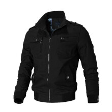 Chaqueta (XL-Negra) para hombre, estilo casual, cortavientos, abrigo, colección primavera-otoño 2025.