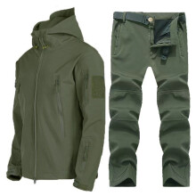 (L-gn set 2)Tactical Jacket Winter Suit Waterproof Hiking Windproof Military Hunting Clothes Fishing