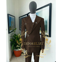 (xxLEU54 Or US44-brown)New In Suits & Blazers Wedding Suits For Men 2025 Coat Pant Design Latest Costume