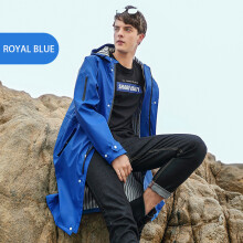 (XXL-M-AZUL REAL) Impermeable Rainfreem transpirable para hombre y mujer, poncho impermeable con transpirabilidad