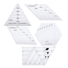 5 Stück Patchwork Lineal Quiltingschablonen Transparentes Näh- und Schneidewerkzeug
