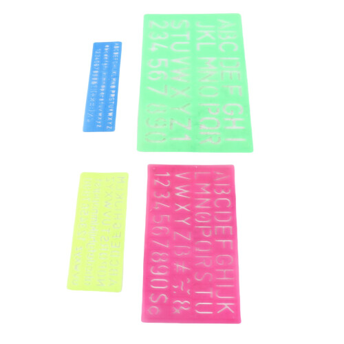 4 Pieces Letter Number Stencils Plastic Material 1