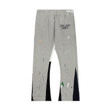 (S,Style 6 G30 Gray-Two Lines)Gallery Dept Splash-Ink Stitching Drawstring High Street Casual Sweatpants Bootcut Pants Men's Sports