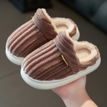 (Coffee((Slipper)), 11) Boys Girls Winter Warm Kids Fur Clog Children Fashion Garden Flat Slippers Shoes