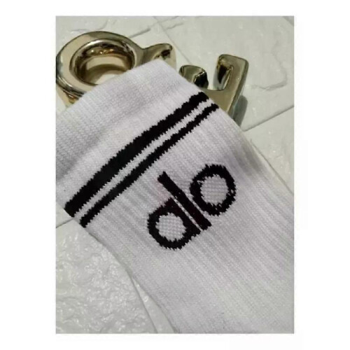 3pcs mid-tube socks - cotton long white 1