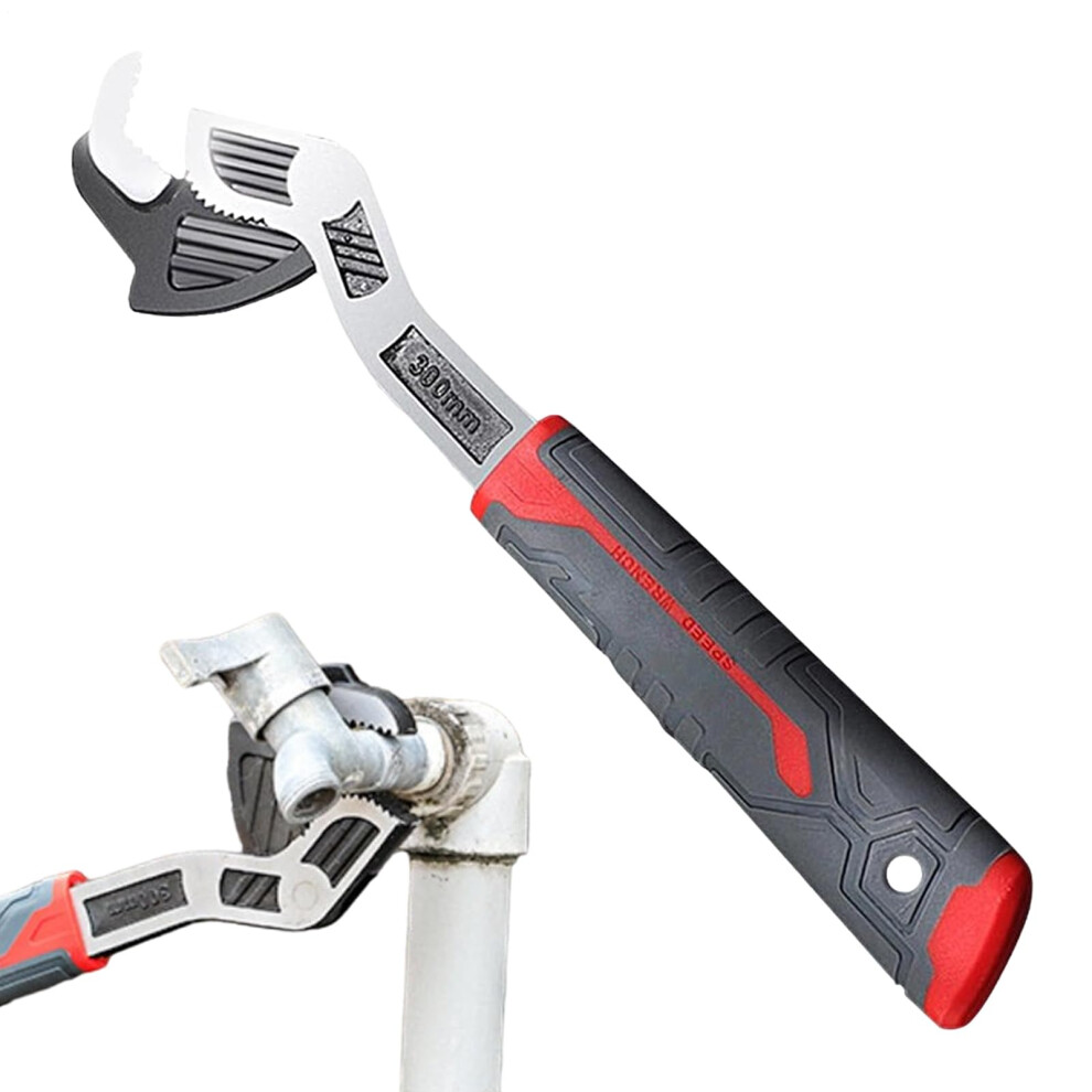 Rohrstockschlã¼Ssel | Einstellbarer 12 Zoll Industrierohrschlã¼Ssel Mit Rutschgriff, Multifunktionales Klempnerwerkzeug 6447073332326