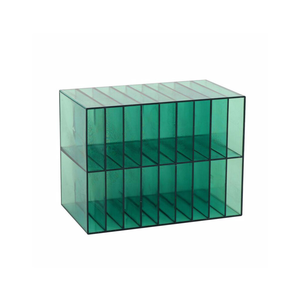 (Green) 2PCS Display Stand Side Drawer Plastic Storage Rack Sturdy Pen Box-image-OPC-PK9X62W-NEW