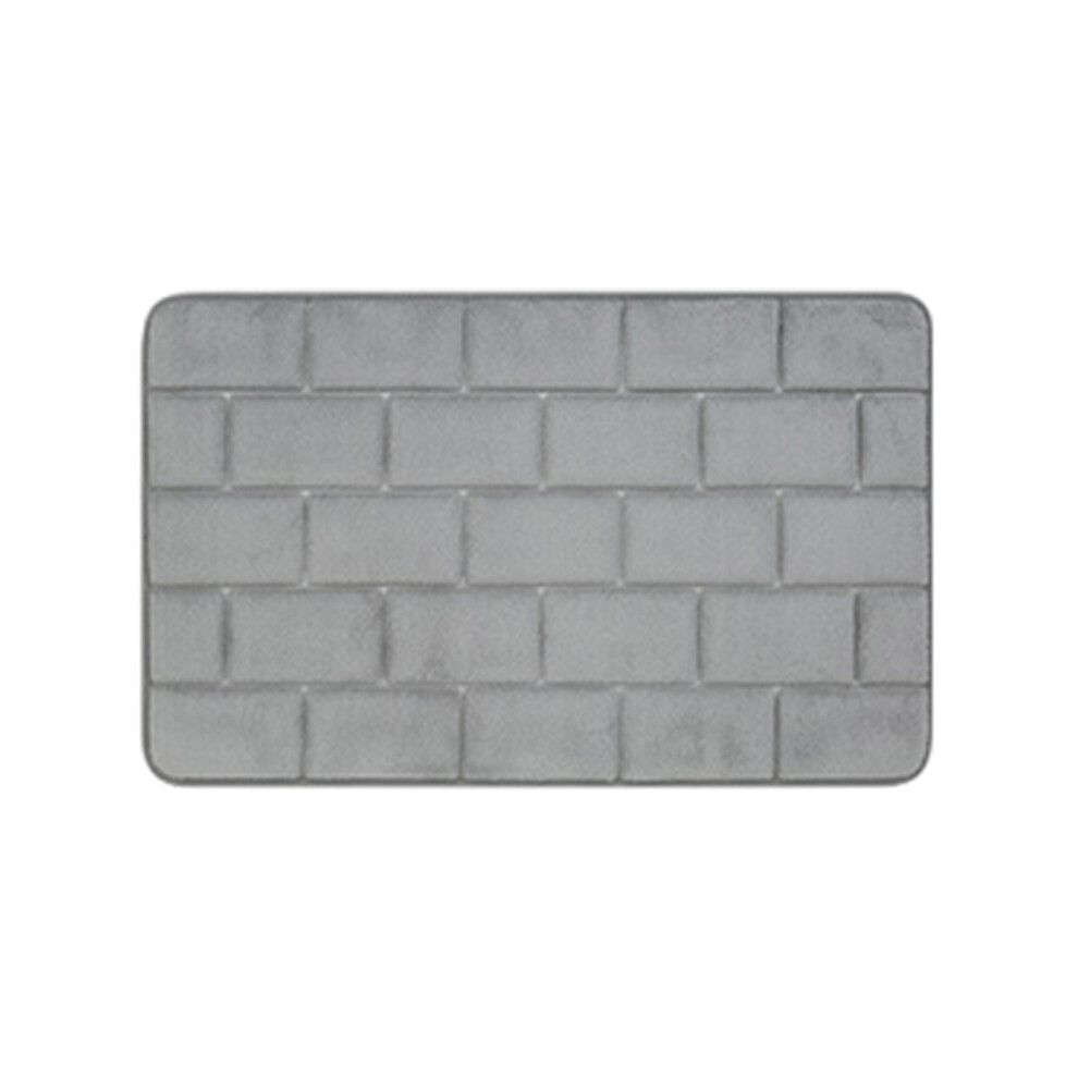 (Grey) Soft Texture Bath Mat With Anti-slid Bottom For Safe Bathroom Strong-image-OPC-PK9X6GS-NEW